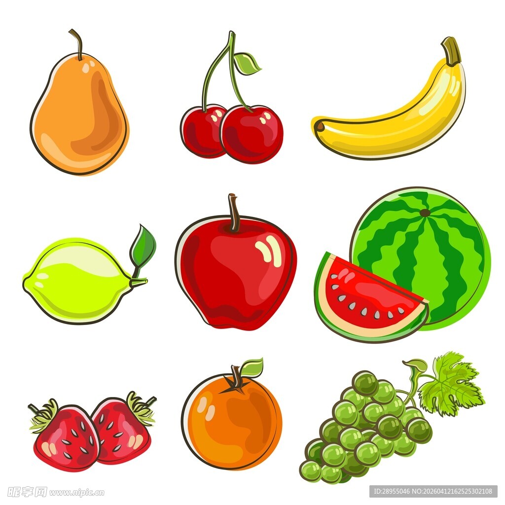 卡通水果素材
