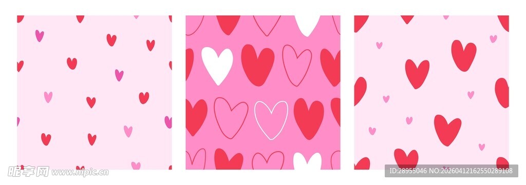 爱心粉色底纹