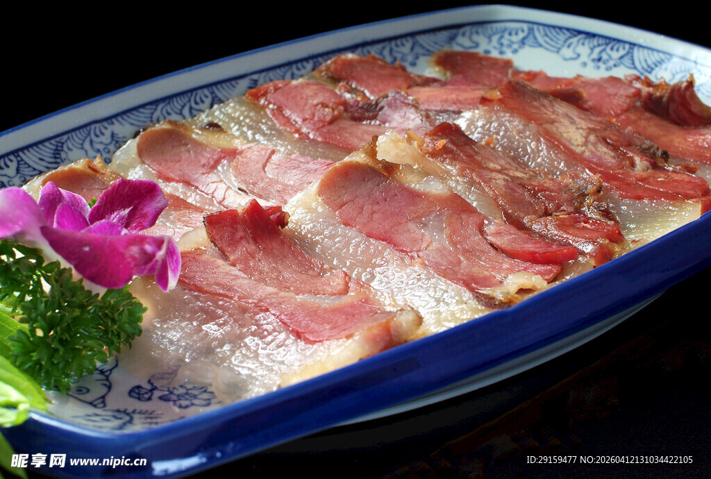 美味培根摆盘