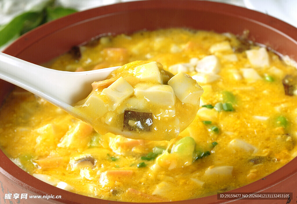 美味南瓜蘑菇鸡蛋羹