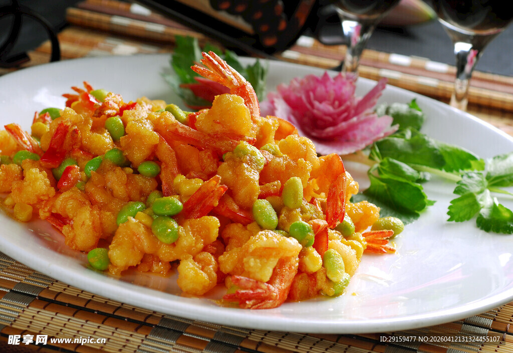 美味虾仁蔬菜小炒