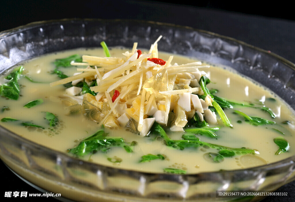 鸡丝菠菜羹