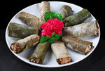 美味卷菜摆盘精致