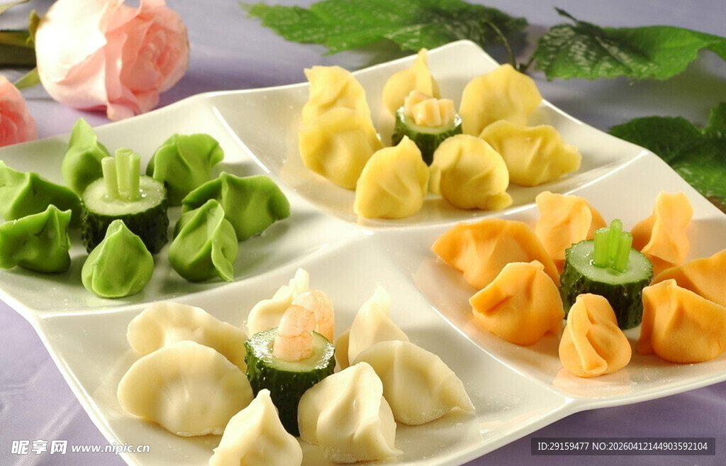 多彩美味饺子拼盘