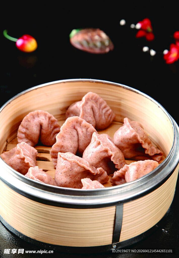 竹蒸笼里的美味蒸饺