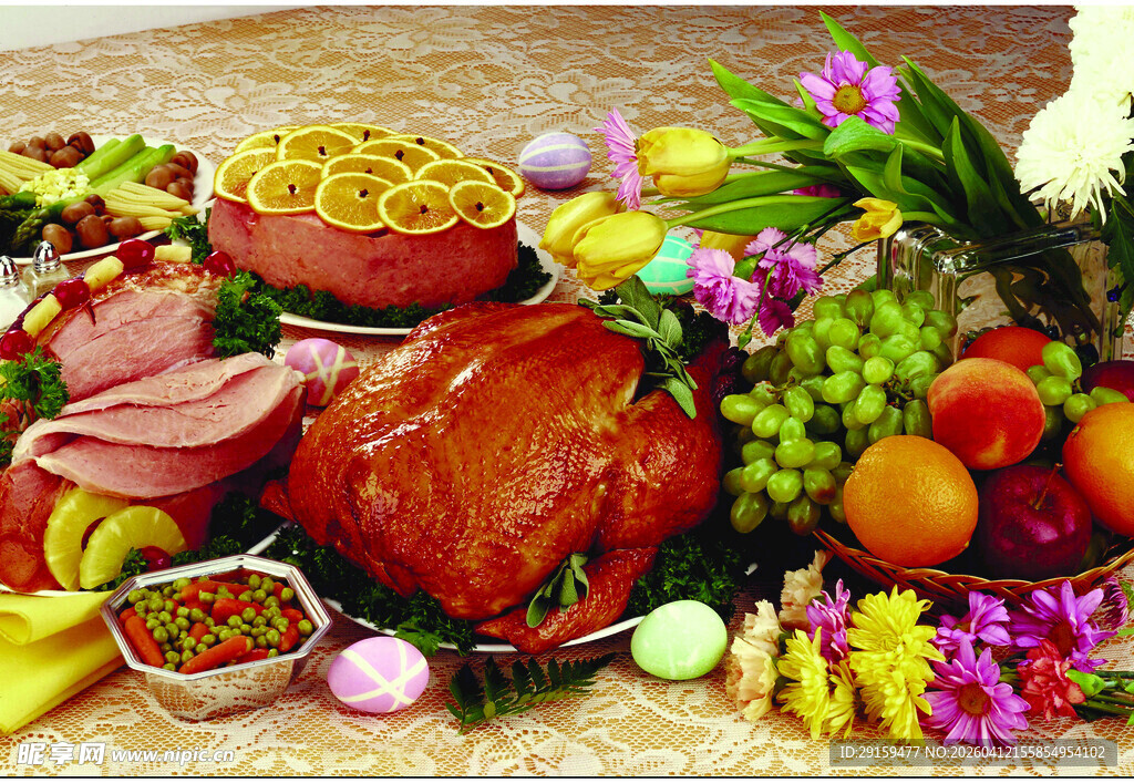 丰盛节日美食拼盘