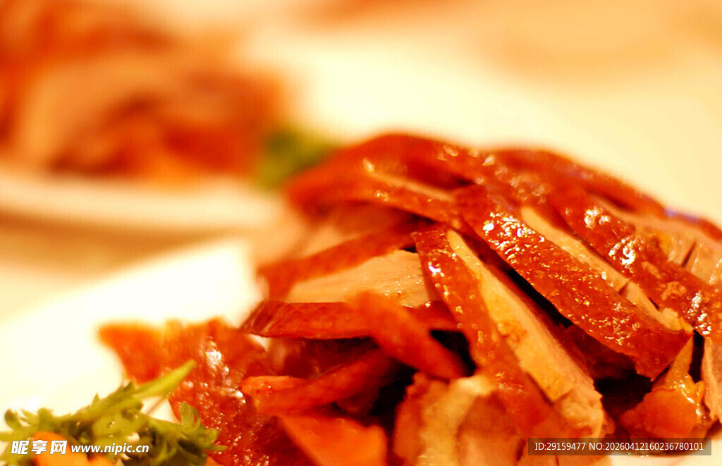 美味酱卤鸡肉摆盘特写