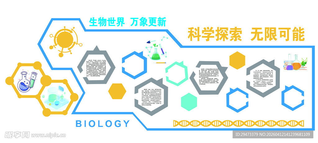 实验室文化墙 生物