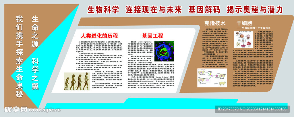实验室文化墙 生物