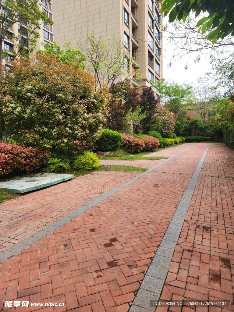 小区红砖步道景观