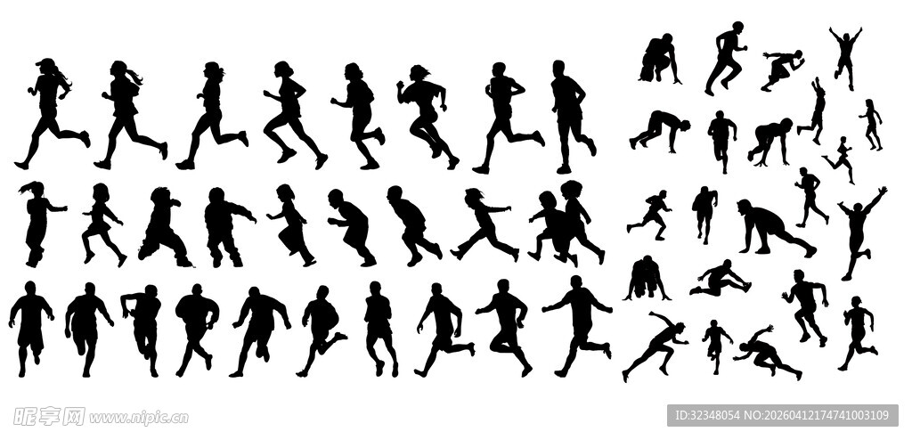 跑步剪影