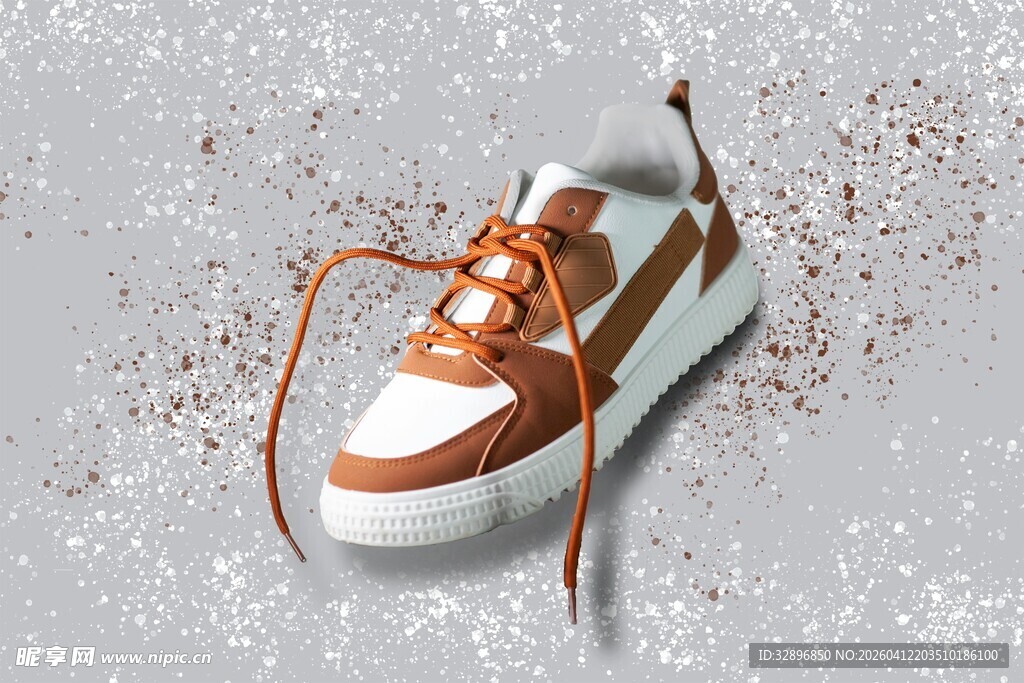 时尚休闲运动鞋特写