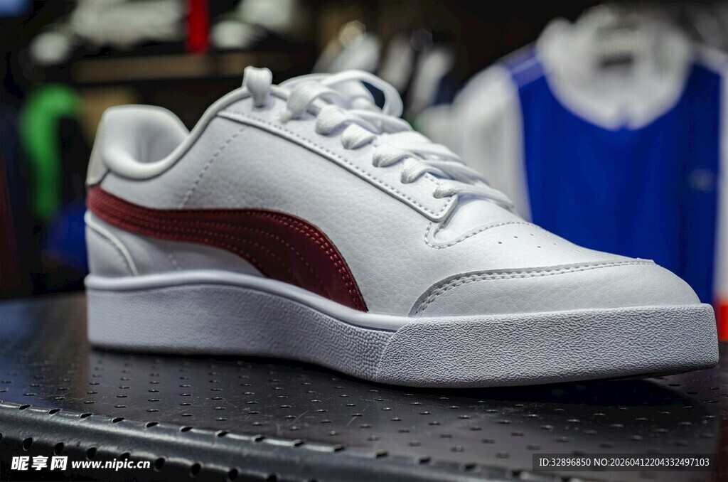 时尚白色运动鞋展示