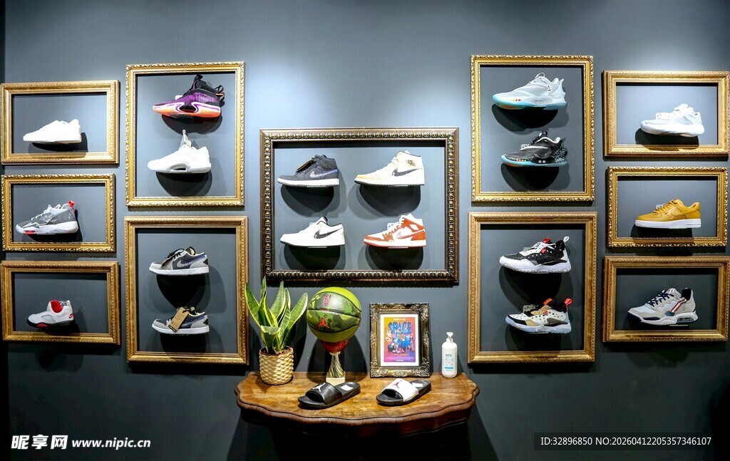 时尚鞋类陈列展示