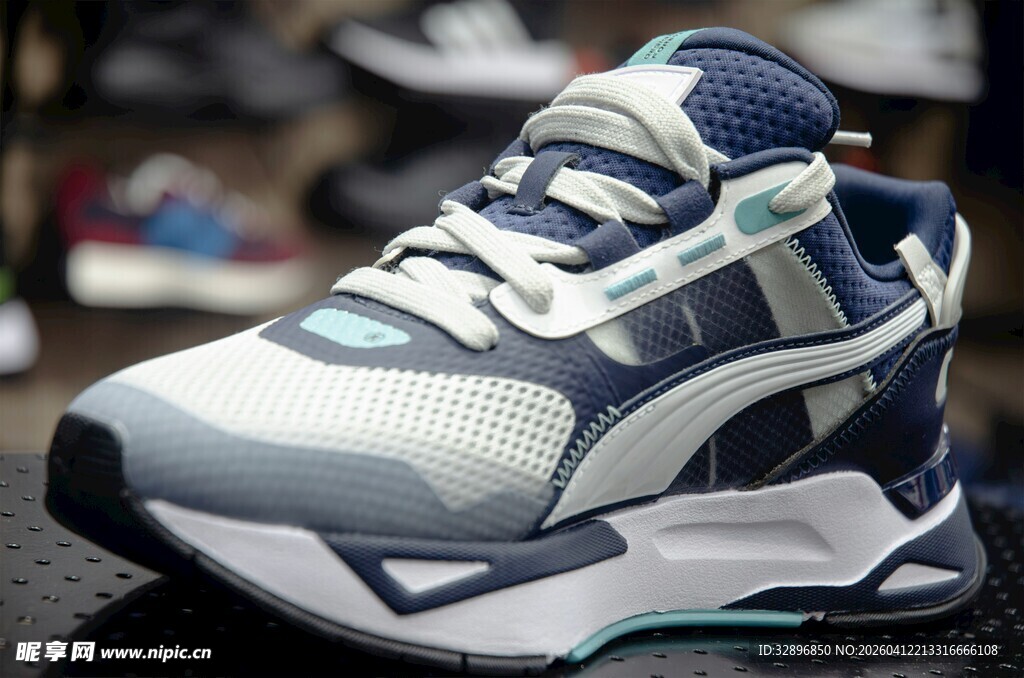 时尚运动鞋特写