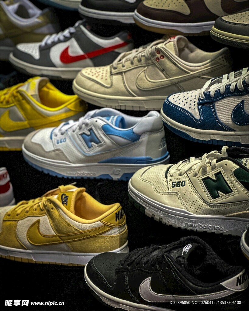 多彩潮流运动鞋展示