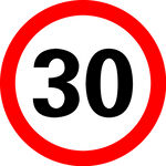 30公里限速交通标志