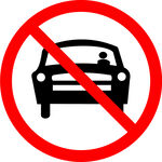 禁止机动车通行标志