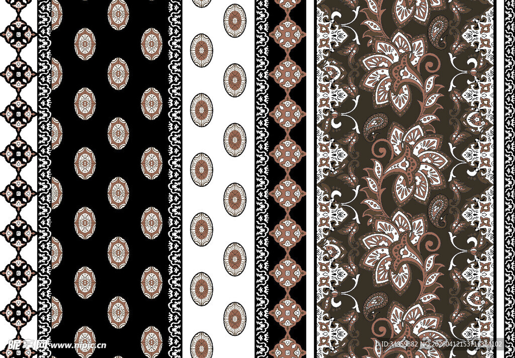 民族风图案布料纹理展示