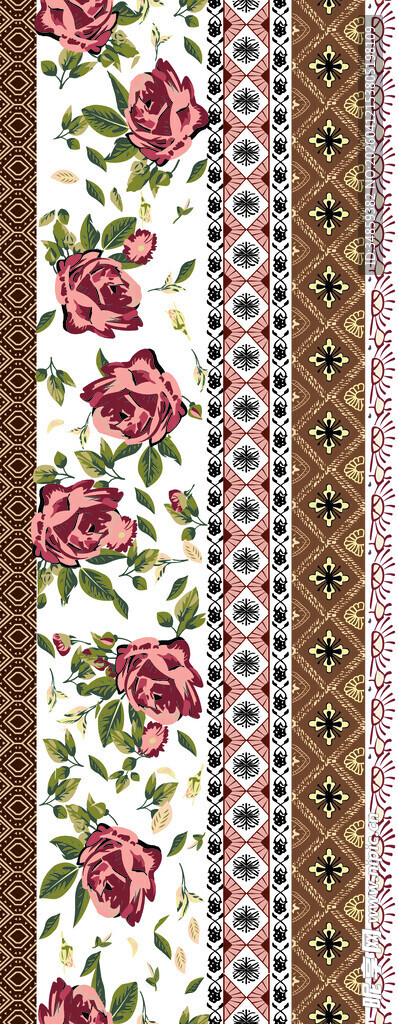 花卉几何图案布料纹理