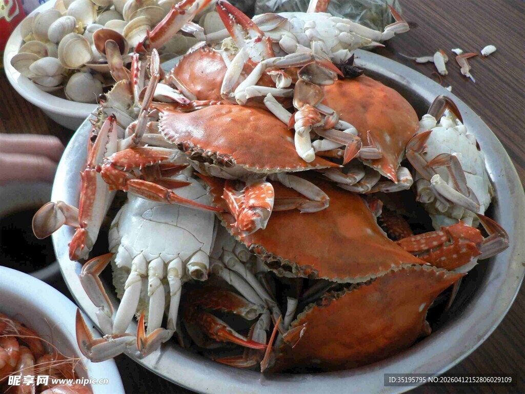 满满一盆美味大螃蟹