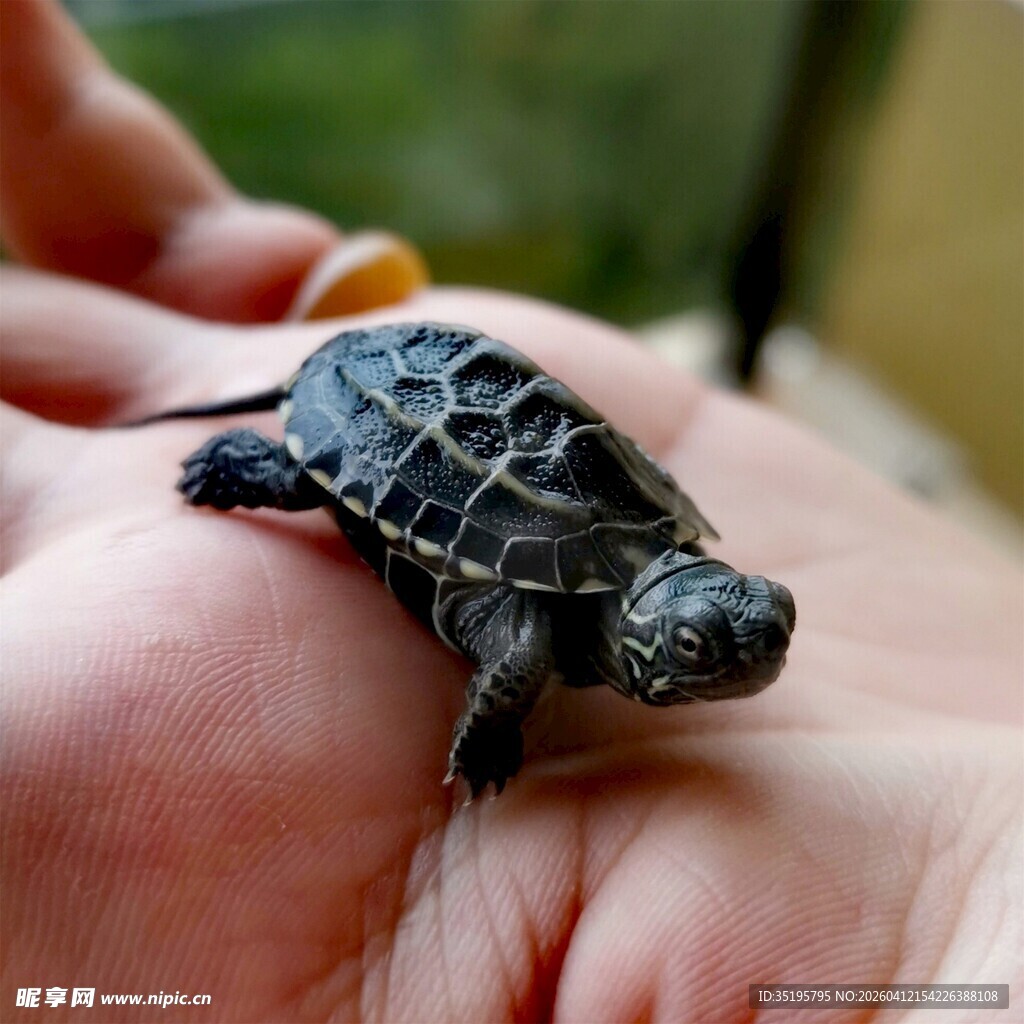 手掌上的可爱小龟