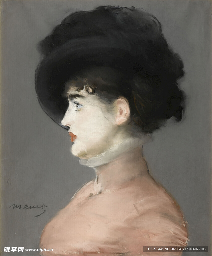 复古风格女士肖像画