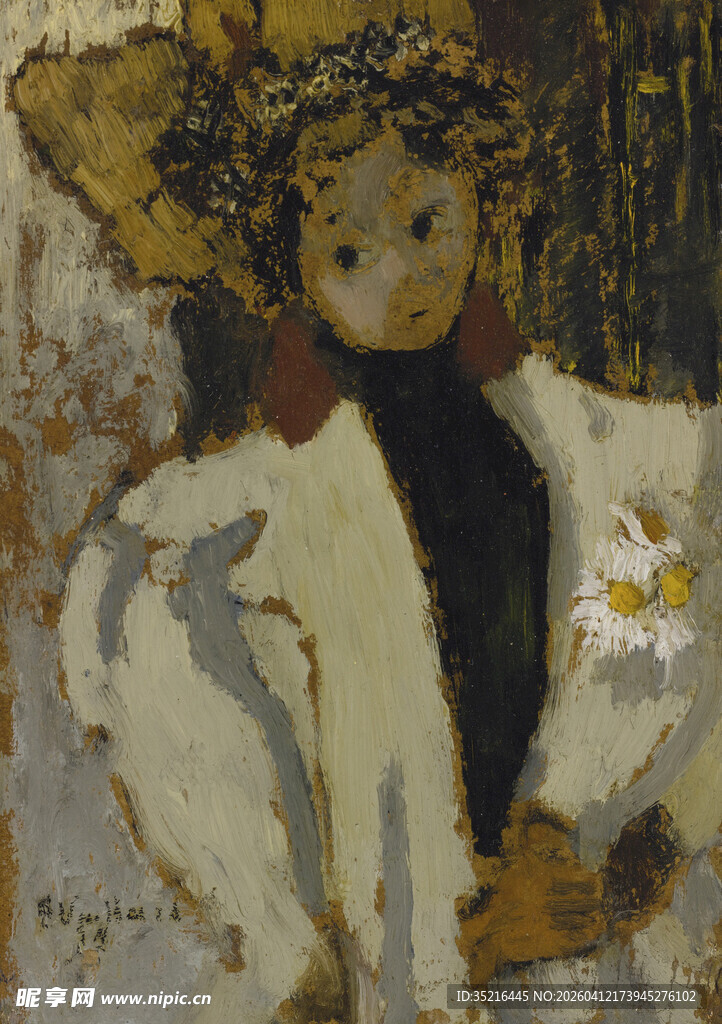 抽象风格女士肖像画