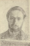 素描肖像画中的男子