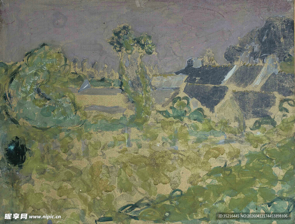 乡村田园风景油画