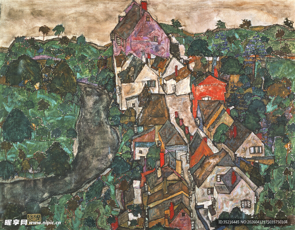 乡村风景油画