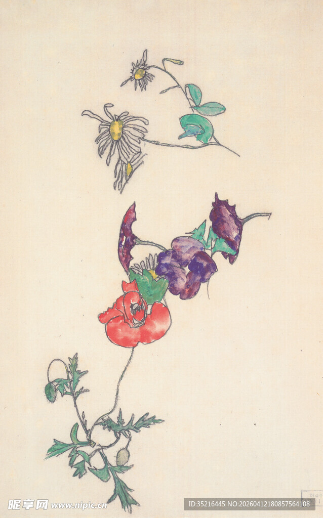 传统花鸟图绘