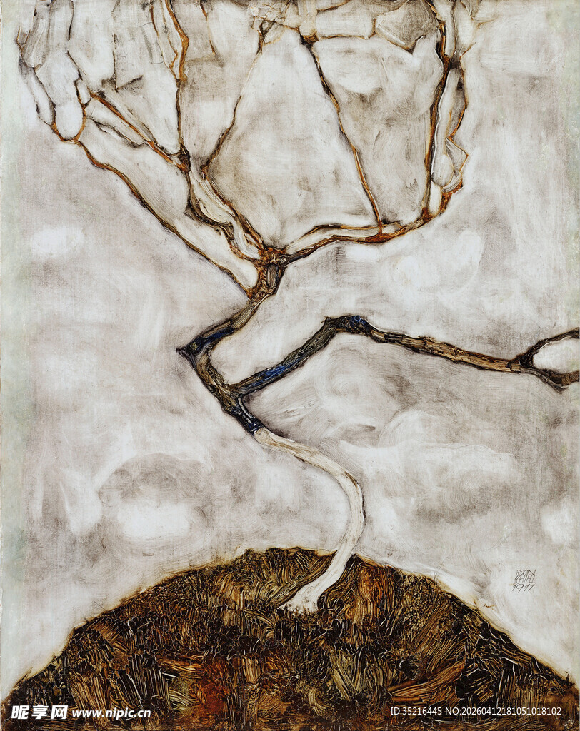 抽象枯树艺术画作