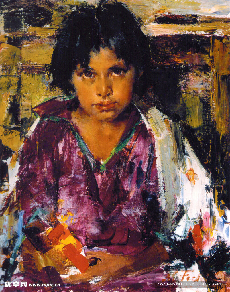 手持橙物的民族风少女