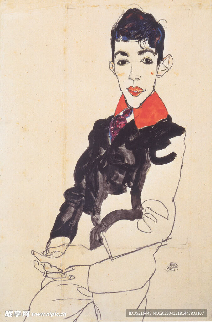 简约风格人物肖像画