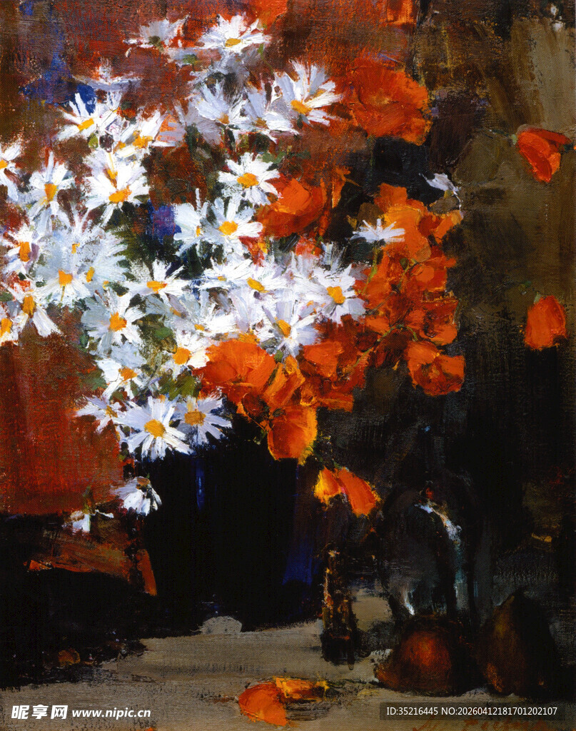 抽象花卉艺术画作