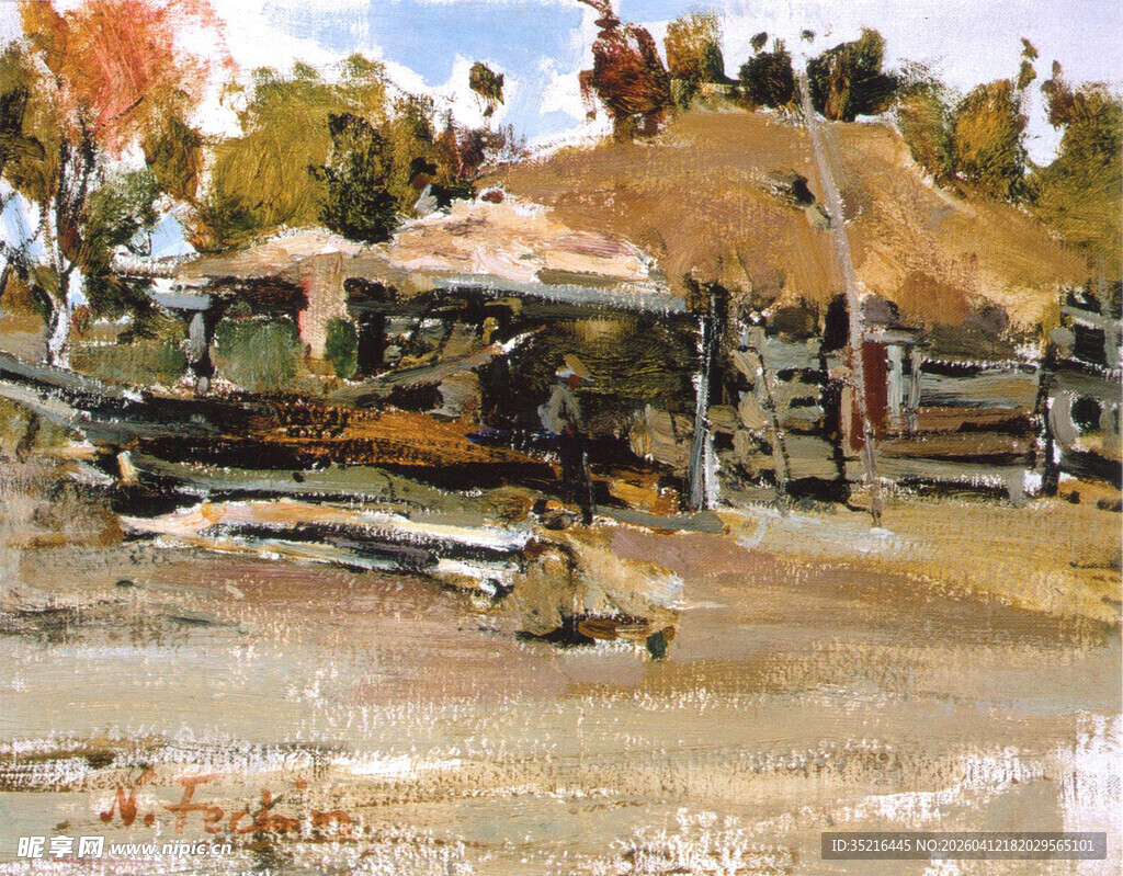 乡村风景油画