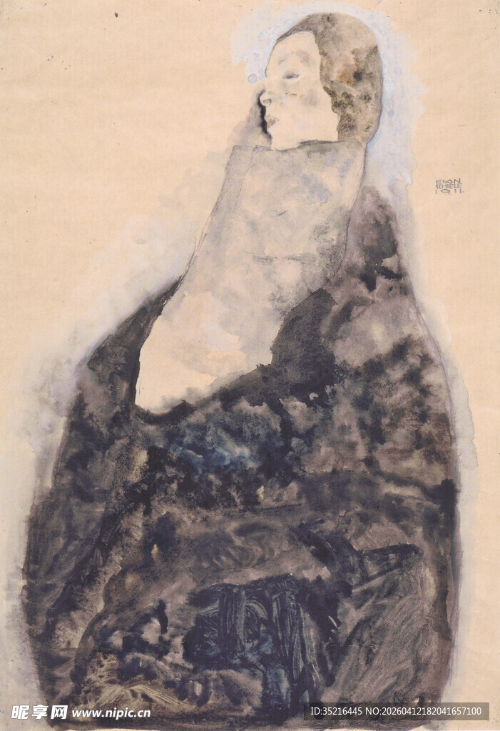 抽象人物艺术画作