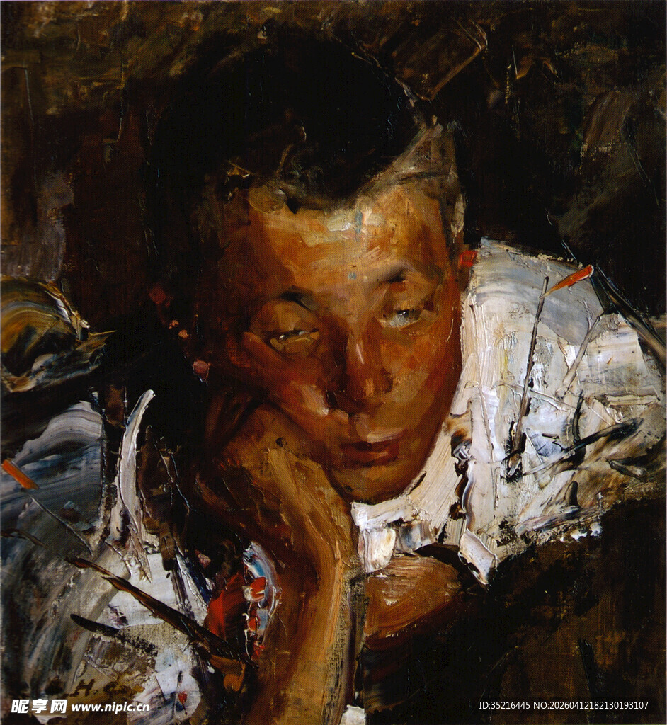 沉思的男孩
