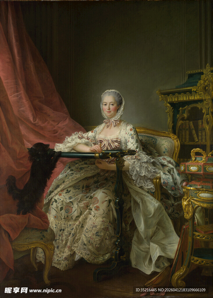 古典贵妇端坐场景