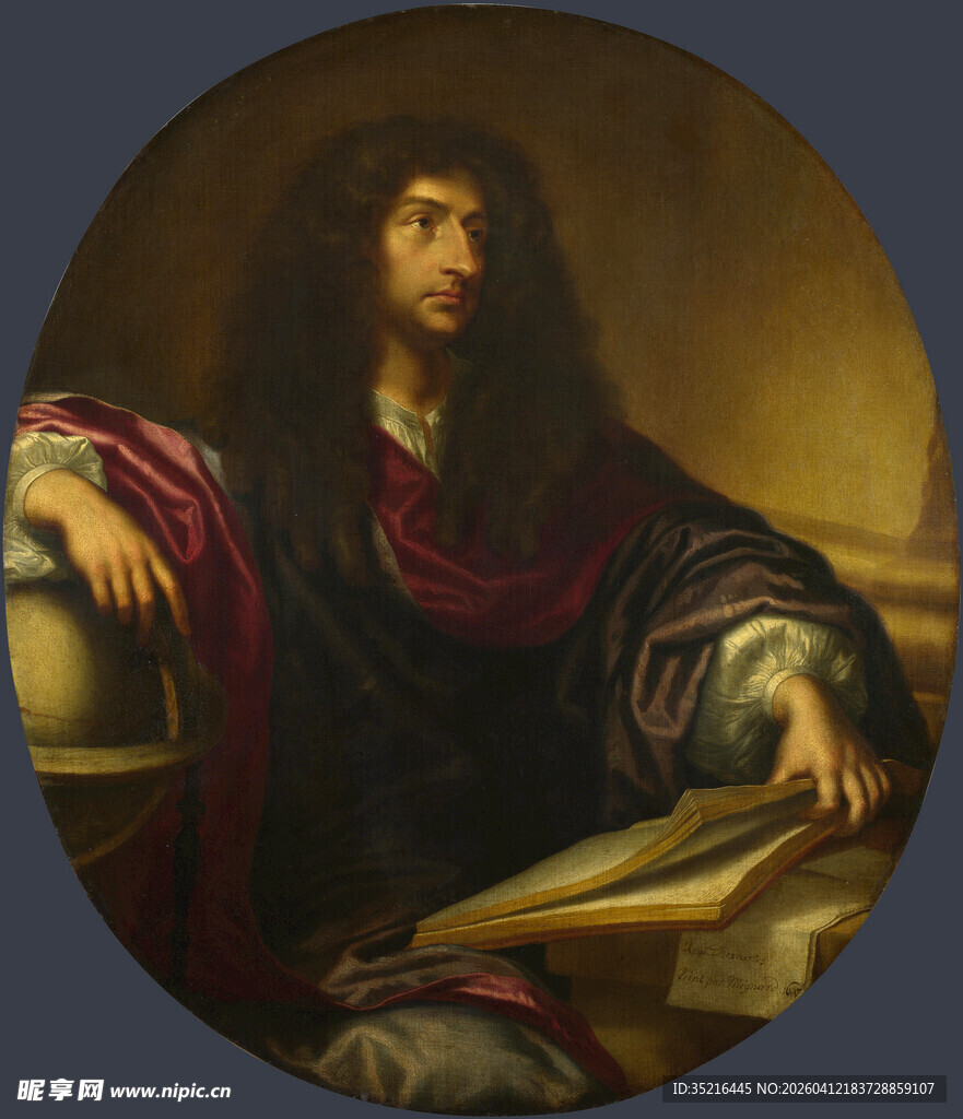 古典装扮男子的肖像画