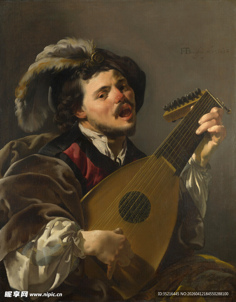 弹奏乐器的古装人物