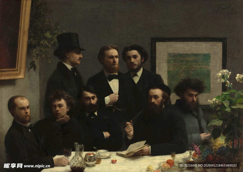 复古聚会场景中的人物群像