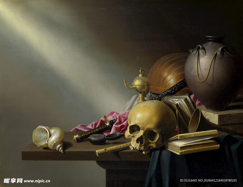 骷髅与杂物组合