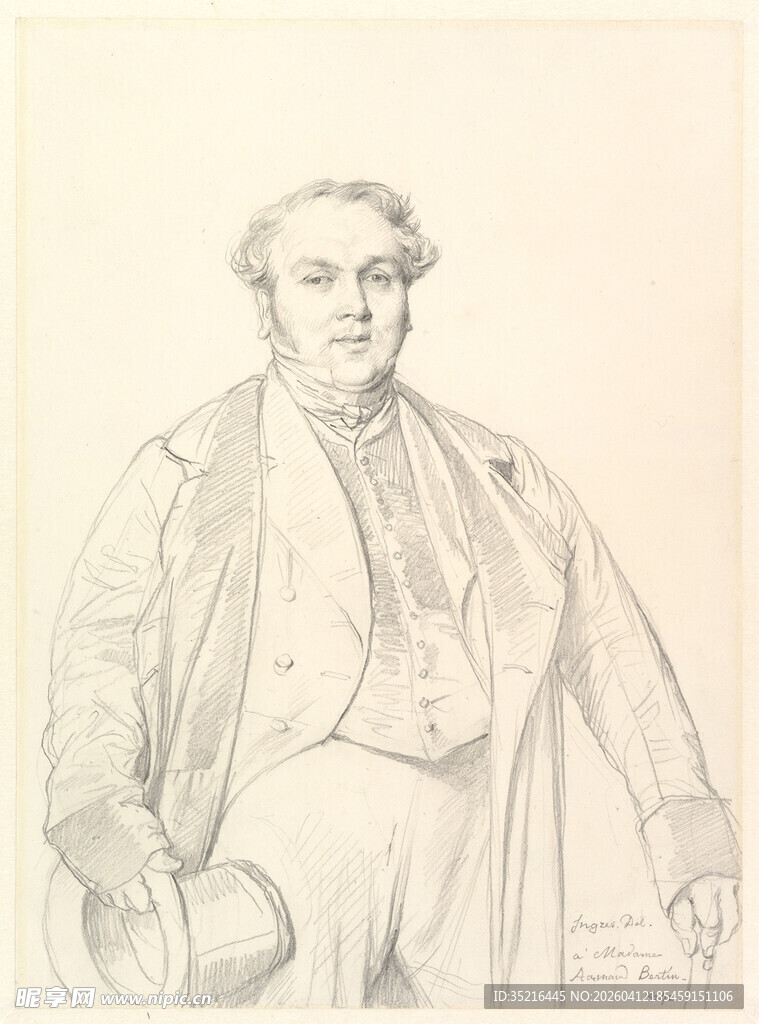 复古风格男士人物素描