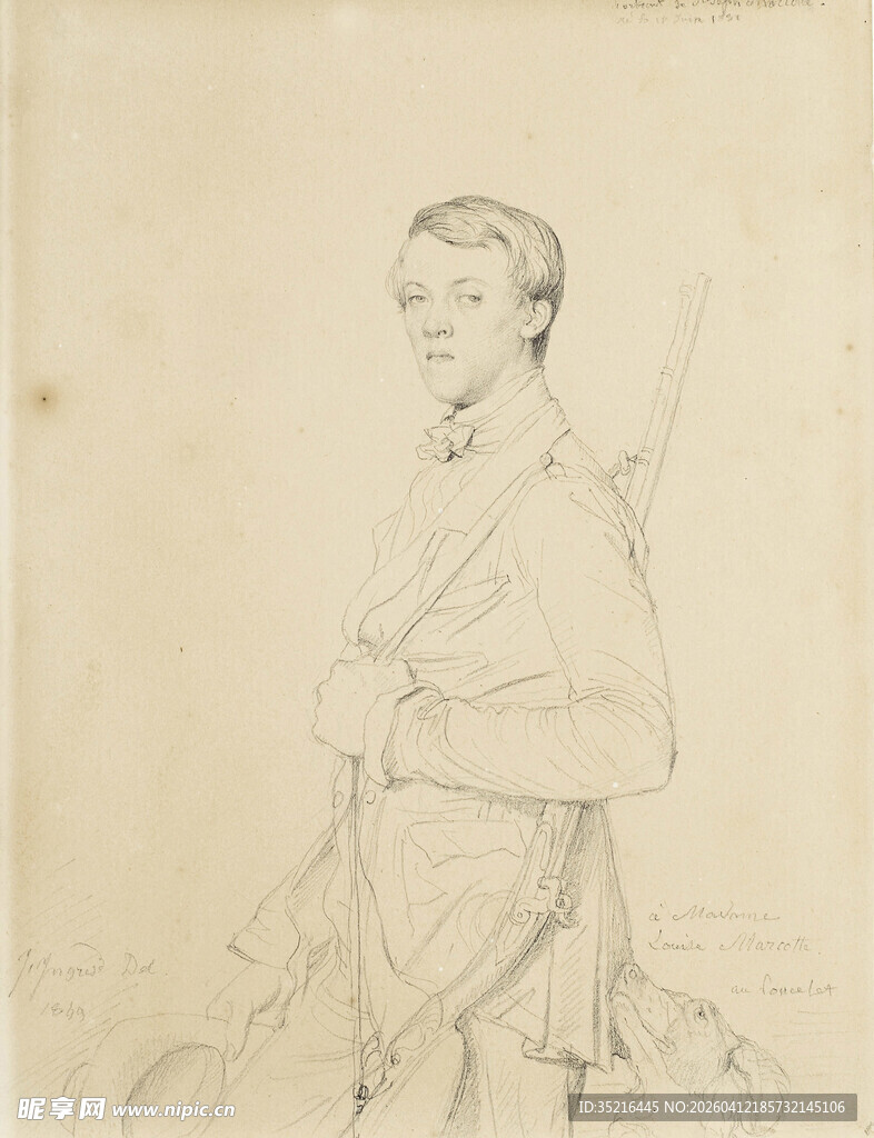 古典人物素描画像