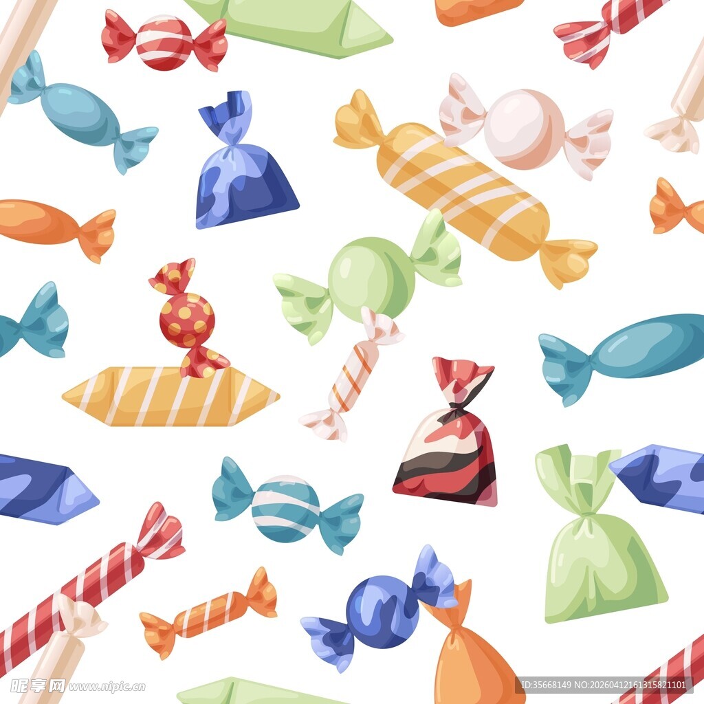 糖果无缝底纹
