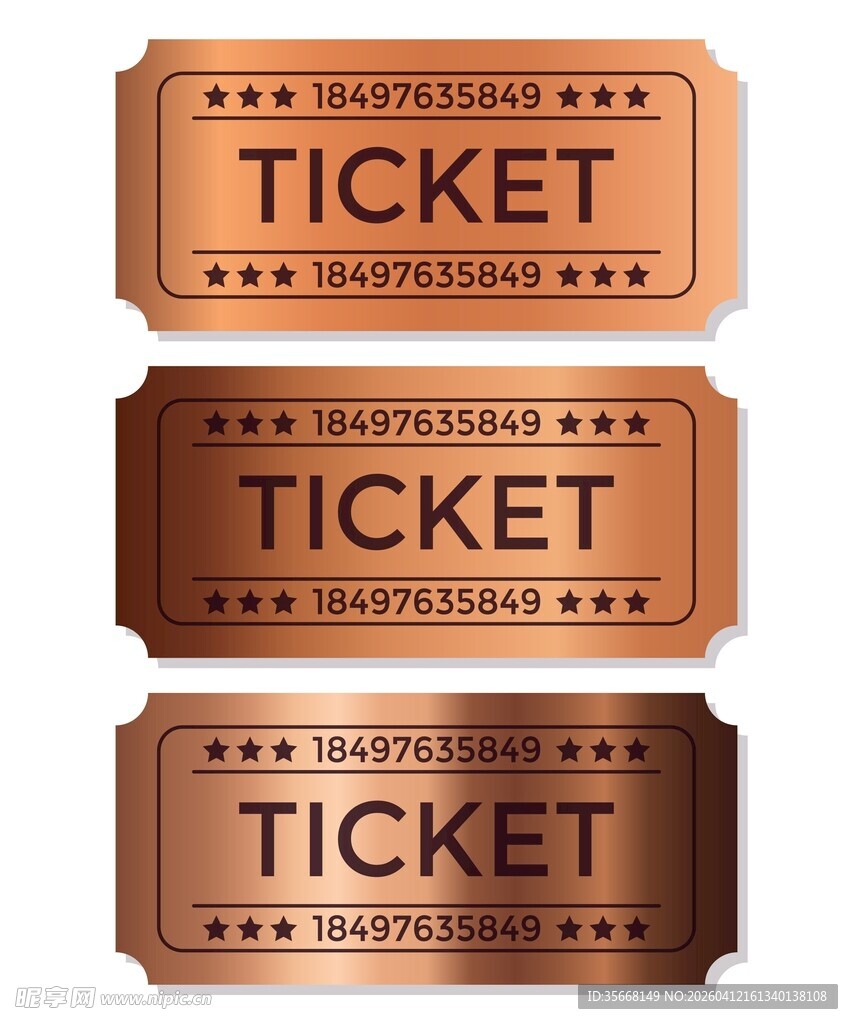 复古门票标签