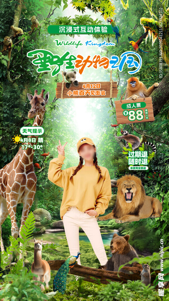 动物园直播绿幕