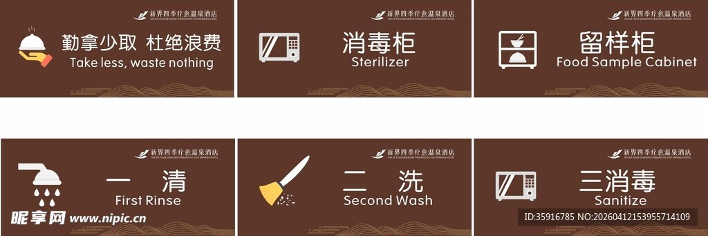 温泉酒店餐饮节约告示